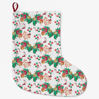 Festliches Weihnachtsgeschenkpapier Großer Weihnachtsstrumpf