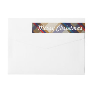 Festliches Weihnachtskarierte dünne Aufkleber