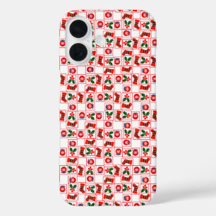 Festliches Weihnachtsmuster iPhone 16 Hülle