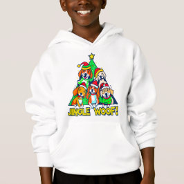 Festliches Woof frohe Weihnachtsgestaltung für Hun Hoodie