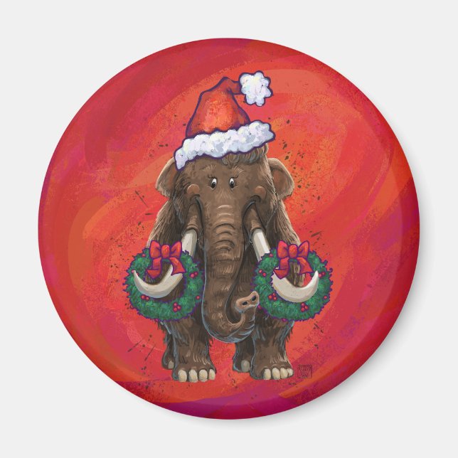 Festmastodon auf Rot Magnet (Vorne)