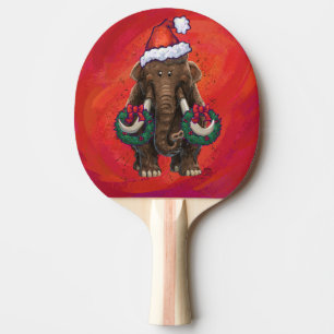 Festmastodon auf Rot Tischtennis Schläger