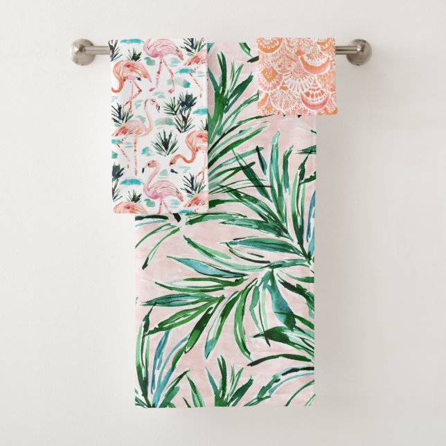 Feston TROPICAL BARBARIAN® de paumes de Flamant (En situation)