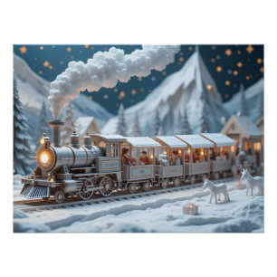 Festpapierlokomotive Poster