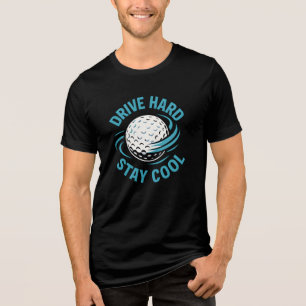 Festplatte, Cooler Golfdeckel Bleibe Tri-Blend Shirt