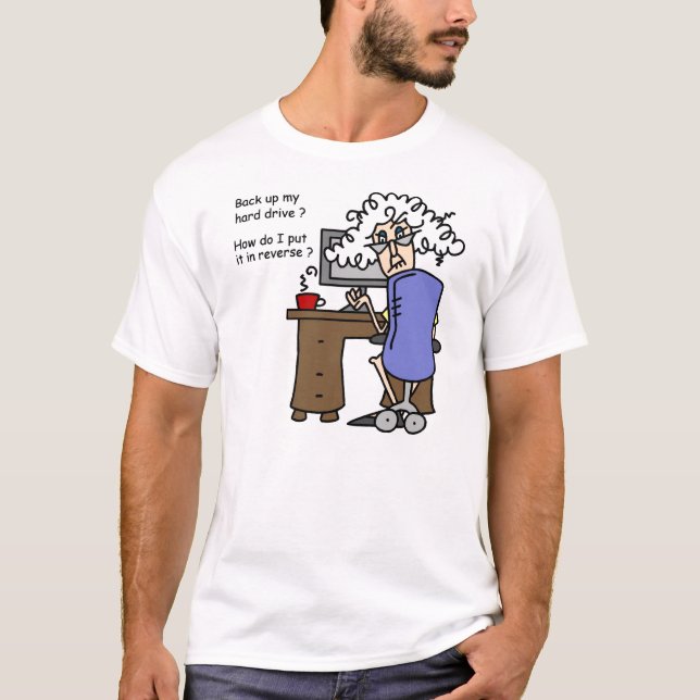 Festplattenlaufwerk-Unterstützung humorvoll T-Shirt (Vorderseite)