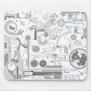 Festplattenlaufwerkvektorexperiment techno mousepad