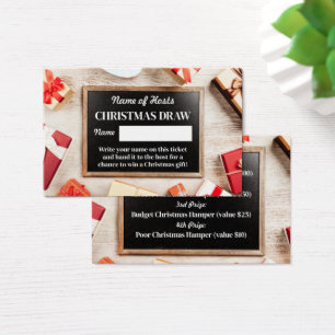 Festrahmen, Weihnachts-Party Raffelkarten