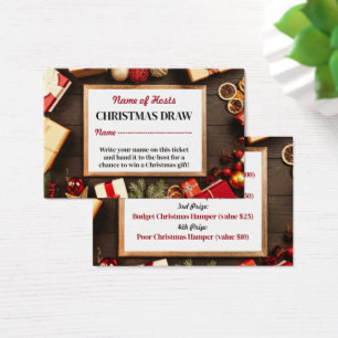 Festrahmen, Weihnachts-Party Raffelkarten