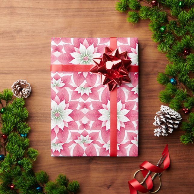 Festrosa Poinsettia Geschenkpapier (Feiertagsgeschenk)