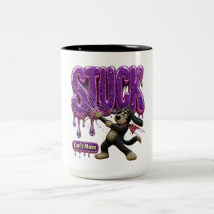 Festsitzend Kann Mich Nicht Bewegen Lustiger Sarka Zweifarbige Tasse