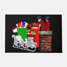 Festsitzender Weihnachtsmann-Türmatte Fußmatte