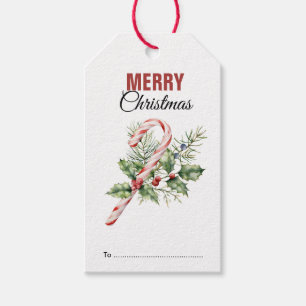 Festsive Merry Christmas Candy Cane Geschenkanhänger