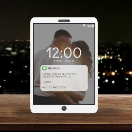 Feststellbildschirm für Mobiltelefone - Foto Dankeskarte