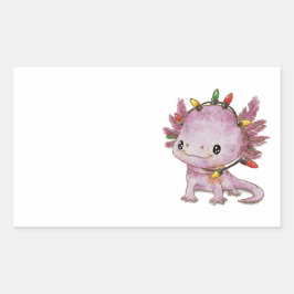 Feststoff Axolotl Rechteckiger Aufkleber