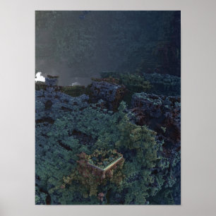 Festung 3D-Fraktal Poster