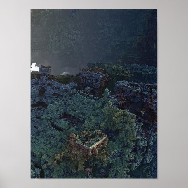 Festung 3D-Fraktal Poster (Vorne)