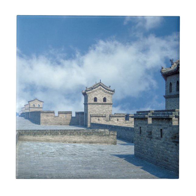 Festung der Altstadt von Pingyao - China Fliese (Vorderseite)