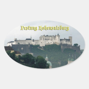 Festung Hohensalzburg, Salzburg, Österreich Ovaler Aufkleber