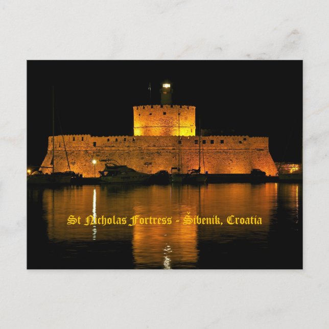 Festung St. Nicholas - Šibenik, Kroatien Postkarte (Vorderseite)