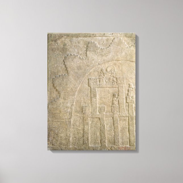 Festung unter Belagerung, aus Nimrud, Irak Leinwanddruck (Vorderseite)