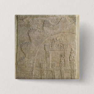 Festung unter Belagerung, von Nimrud, der Irak Button