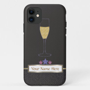 Festzelt- und Champagnerschwarzes "kaum dort " iPhone 11 Hülle