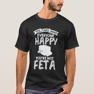 Feta-Käse Lustiges Veganes Griechisches Essen T-Shirt