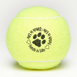 Fetch ist Leben - Niedlicher Hund drucken paw Tennisbälle