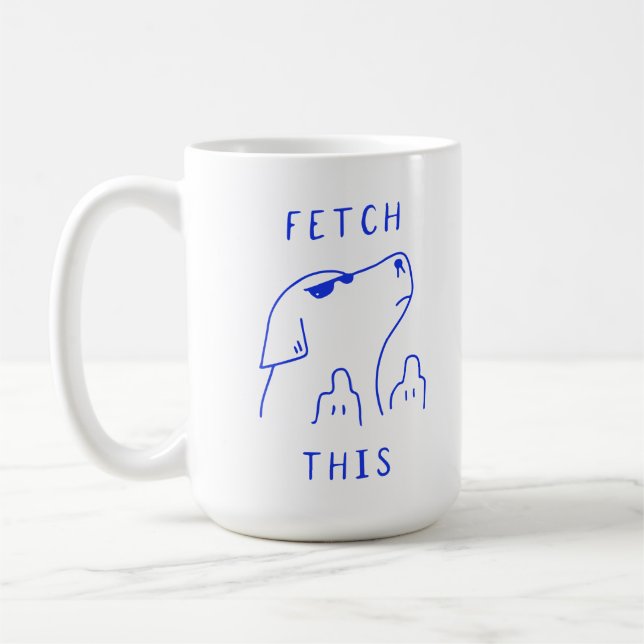 Fetch this | Dog | Mug Decorative Kaffeetasse (Links)