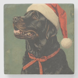 Fetching Through the Snow Stone Coaster Steinuntersetzer