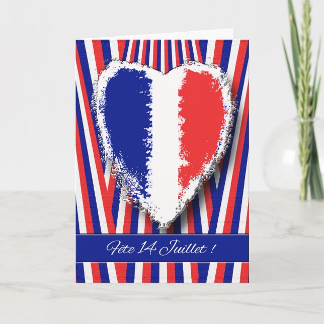 Fête 14 Juillet, Bastille-TagesParty Einladung (Vorderseite)