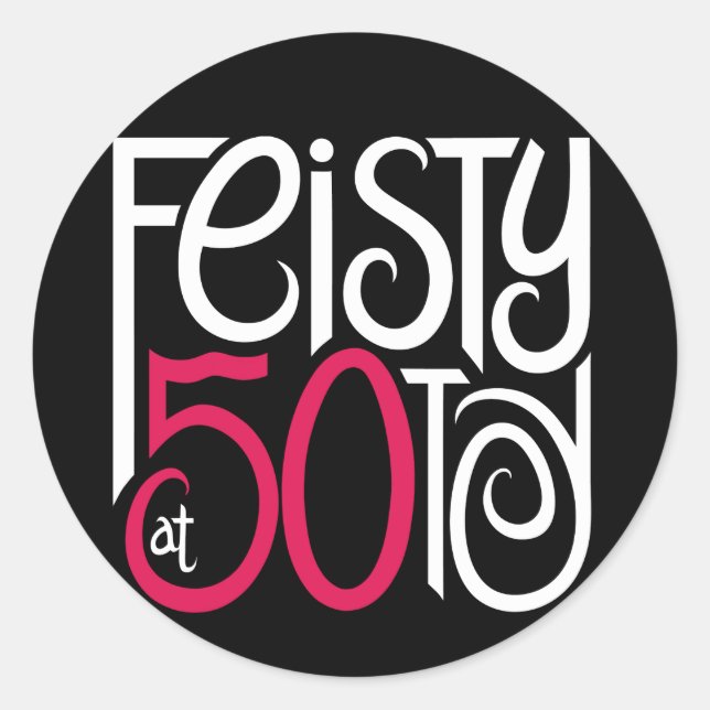 Fête à 50 Sticker noir (Devant)