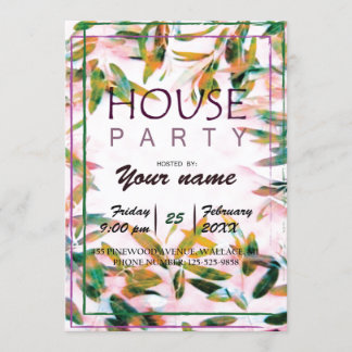 FÊTE À LA MAISON - carte d'invitation