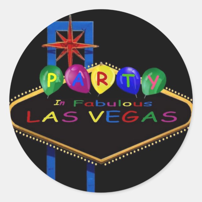 Fête à Las Vegas fabuleux avec Stickers Balloons (Devant)