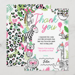Fête Animaux Merci Cartes