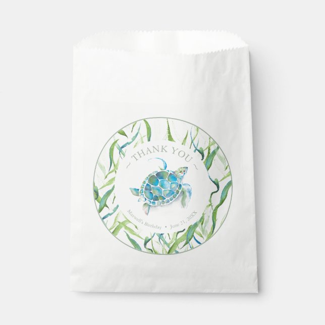 Fête Anniversaire Favoriser Sacs Tortue de mer (Devant)