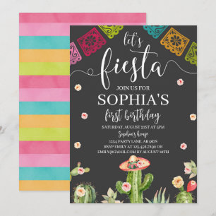 Fête Anniversaire Invitation Noir