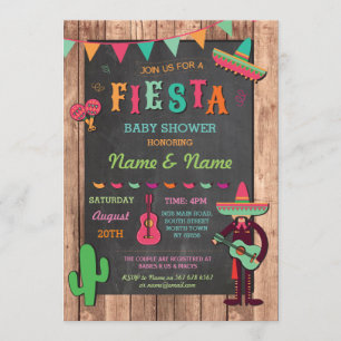 Fête Baby shower fille ou garçon Invitation mexica
