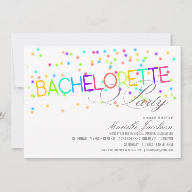Fête Bachelorette Invitations (Devant)