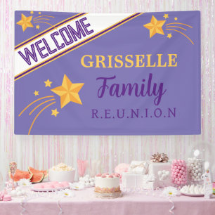 Fête Big ! Bannière de réunion de famille géante