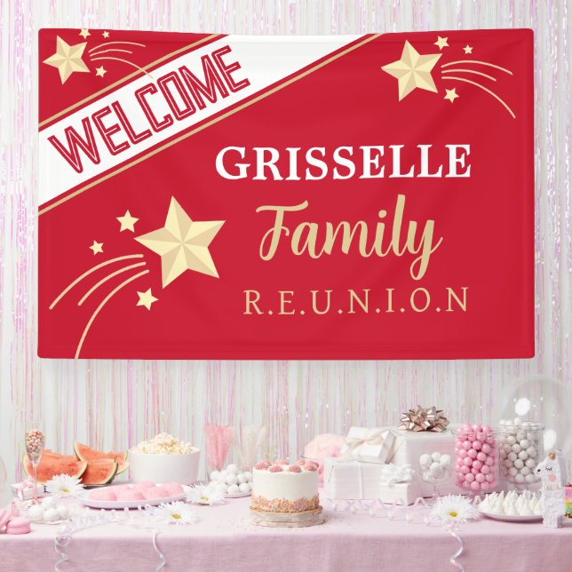 Fête Big ! Bannière de réunion de famille géante (Fête)