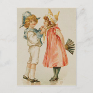 Fête, carte postale de Noël