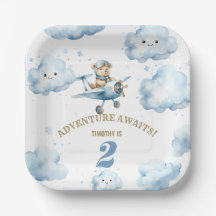 Fête céleste de l'ours : Assiette en papier pour 2