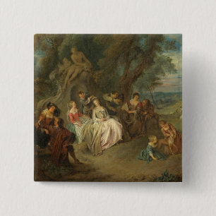 Fête Champêtre, C. 1730 (Öl auf Leinwand) Button