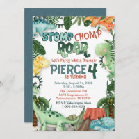 Fête comme un dinosaure Anniversaire Invitation