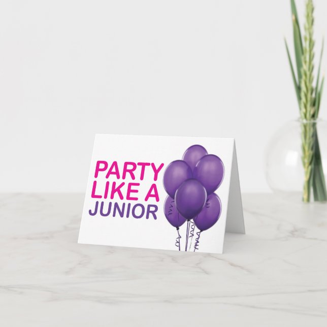 Fête Comme Une Carte Junior Anniversaire (Devant)