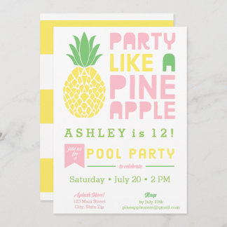 Fête Comme Une Invitation D'Ananas