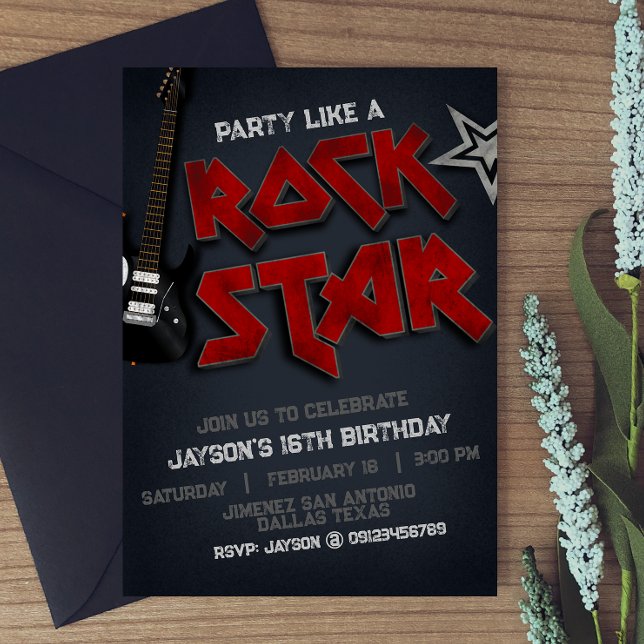 Fête comme une invitation Rockstar (Créateur téléchargé)