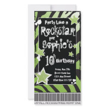 Fête comme une Rockstar - Modèle de l'invitation v